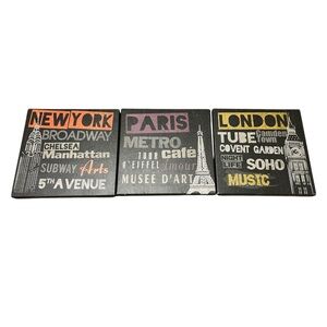ikea pjätteryd vintage 90s new york paris london wall art canvas prints 10”x10”